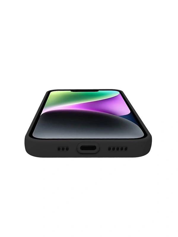 Celly iPhone 16e Cromo silikoninis dėklas, juoda, 7 nuotrauka